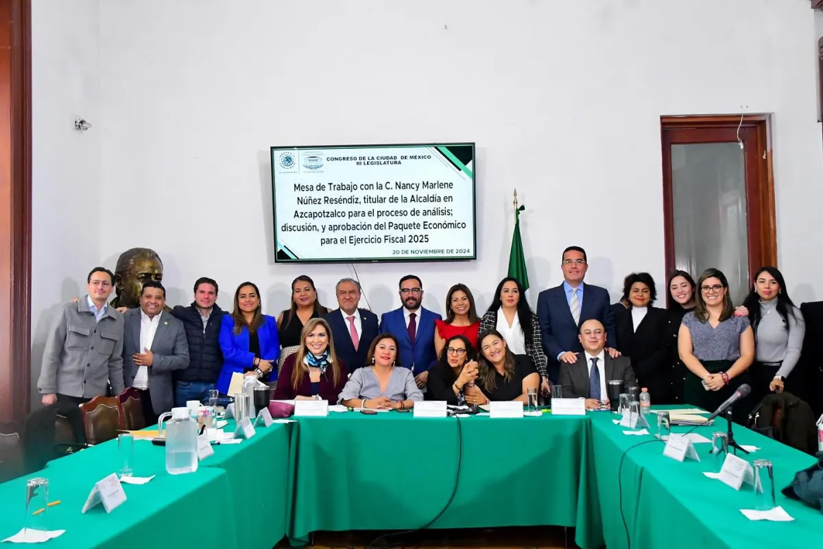 La alcaldesa Nancy Núñez acudío al Congreso de la Ciudad de México para llevar a cabo la Mesa de Trabajo donde se discutio el Presupuesto para Azcapotzalco 2025